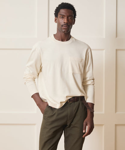 Todd Snyder Boxy Jersey Tee - Chalk