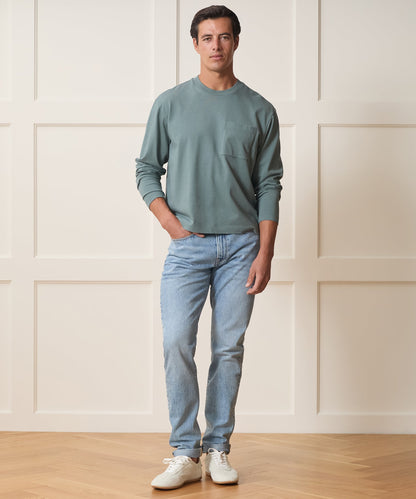Todd Snyder Boxy Jersey Tee - Dusty Horizon