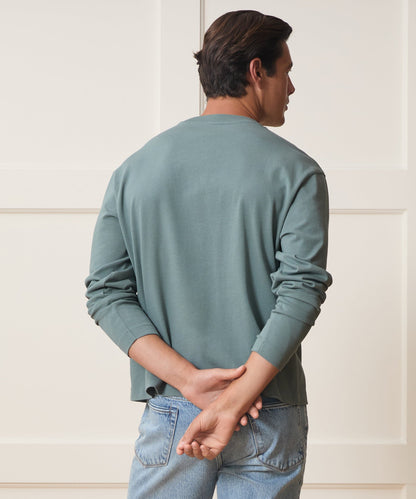 Todd Snyder Boxy Jersey Tee - Dusty Horizon