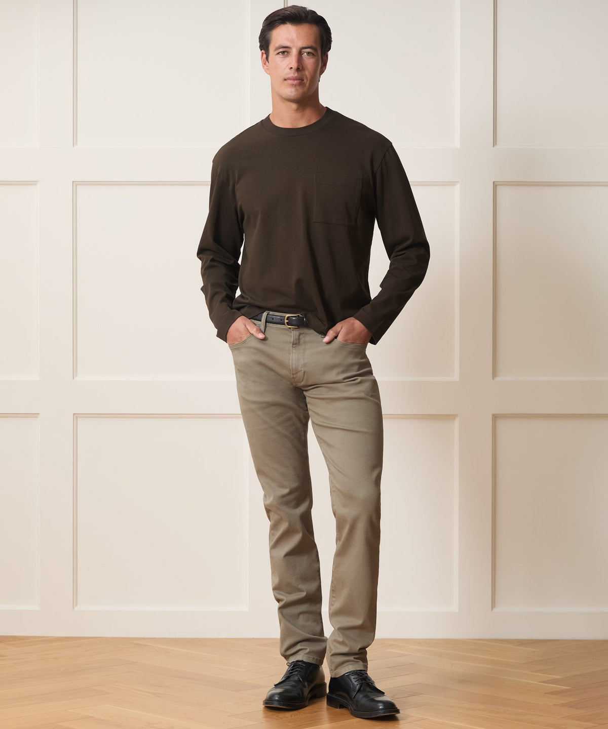 Todd Snyder Boxy Jersey Tee - Espresso Bean