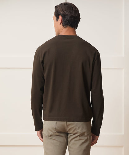 Todd Snyder Boxy Jersey Tee - Espresso Bean