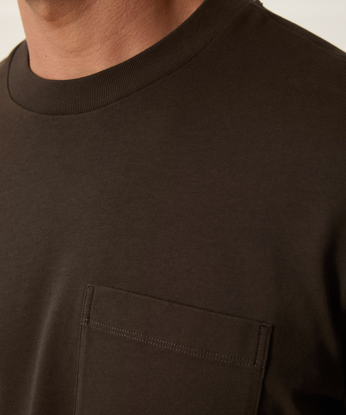Todd Snyder Boxy Jersey Tee - Espresso Bean