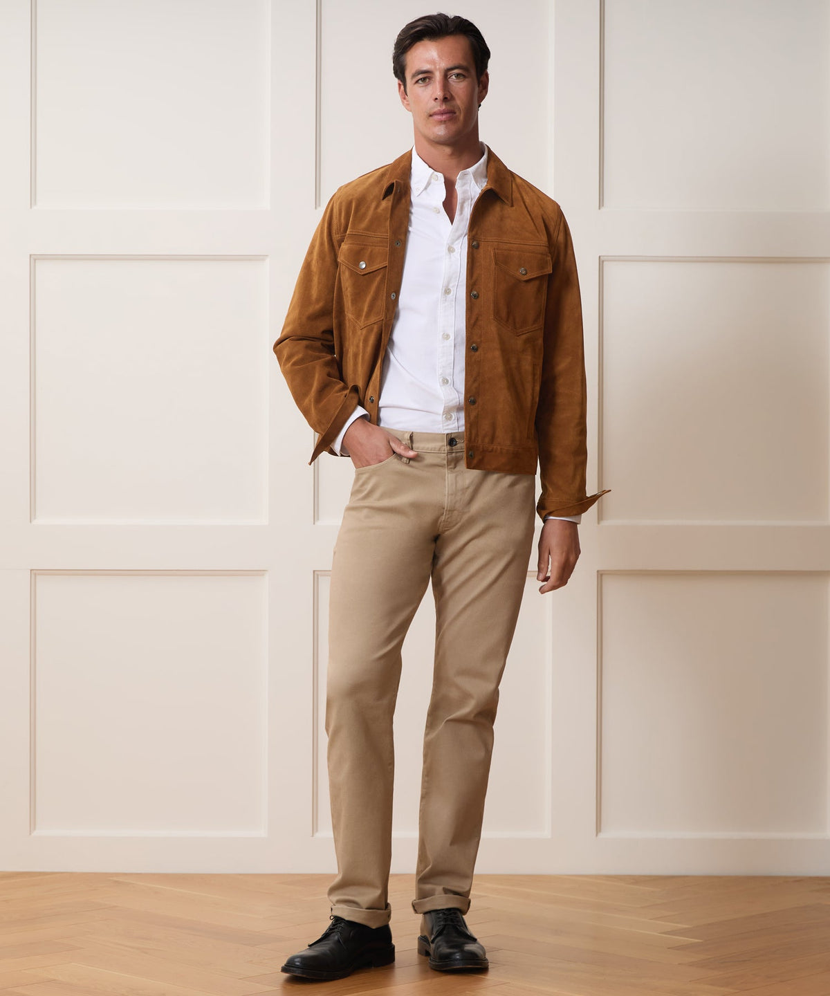 Todd Snyder Italian Suede Dylan Jacket - Burnt Caramel