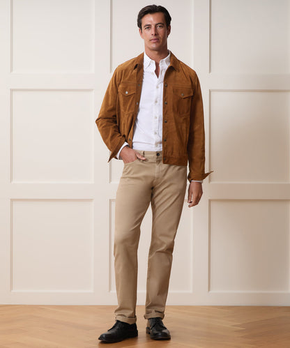 Todd Snyder Italian Suede Dylan Jacket - Burnt Caramel