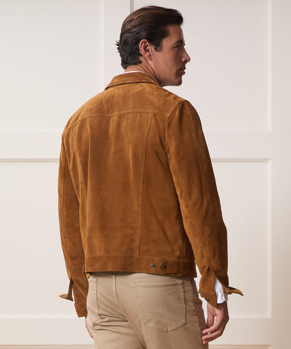 Todd Snyder Italian Suede Dylan Jacket - Burnt Caramel