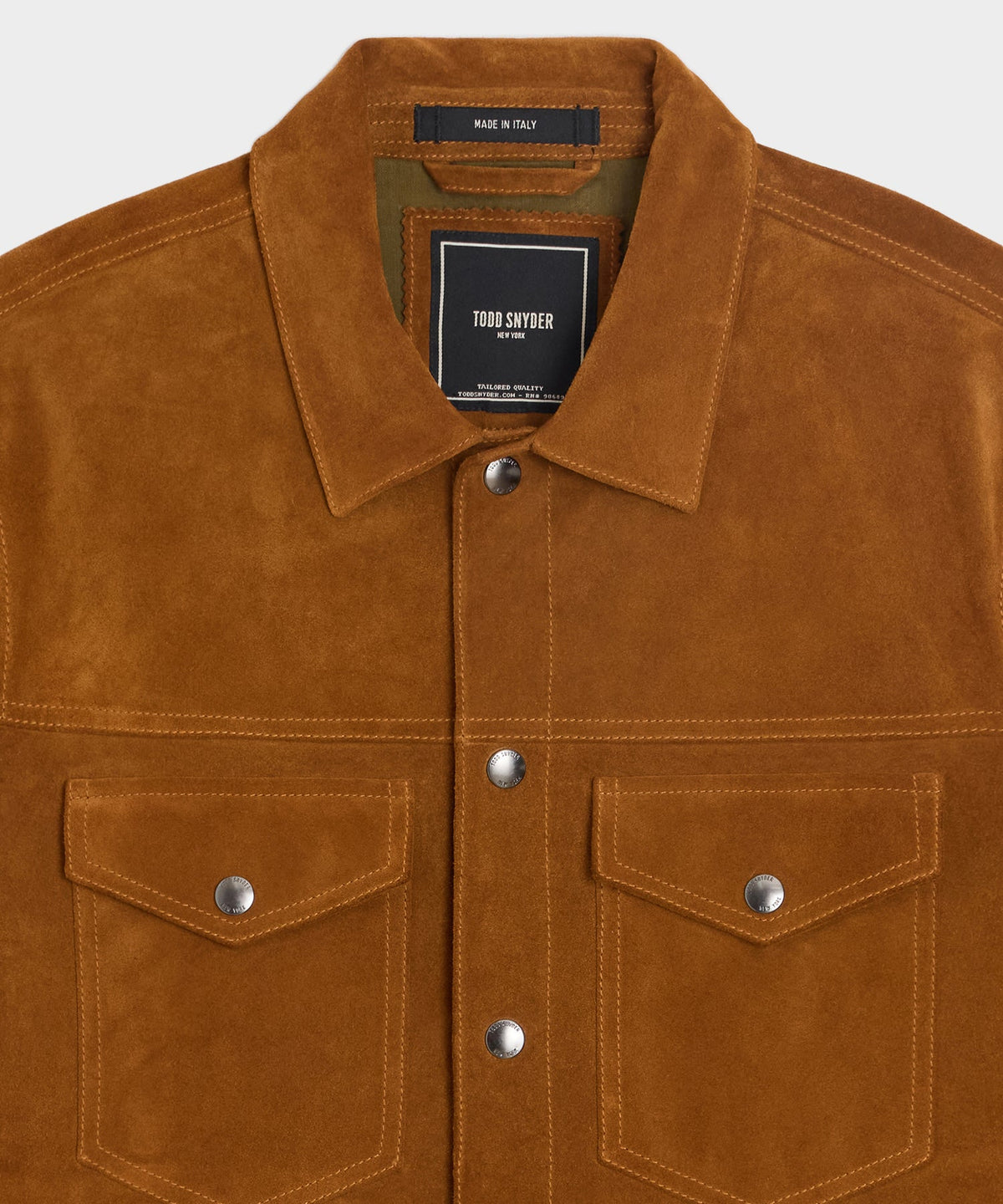 Todd Snyder Italian Suede Dylan Jacket - Burnt Caramel