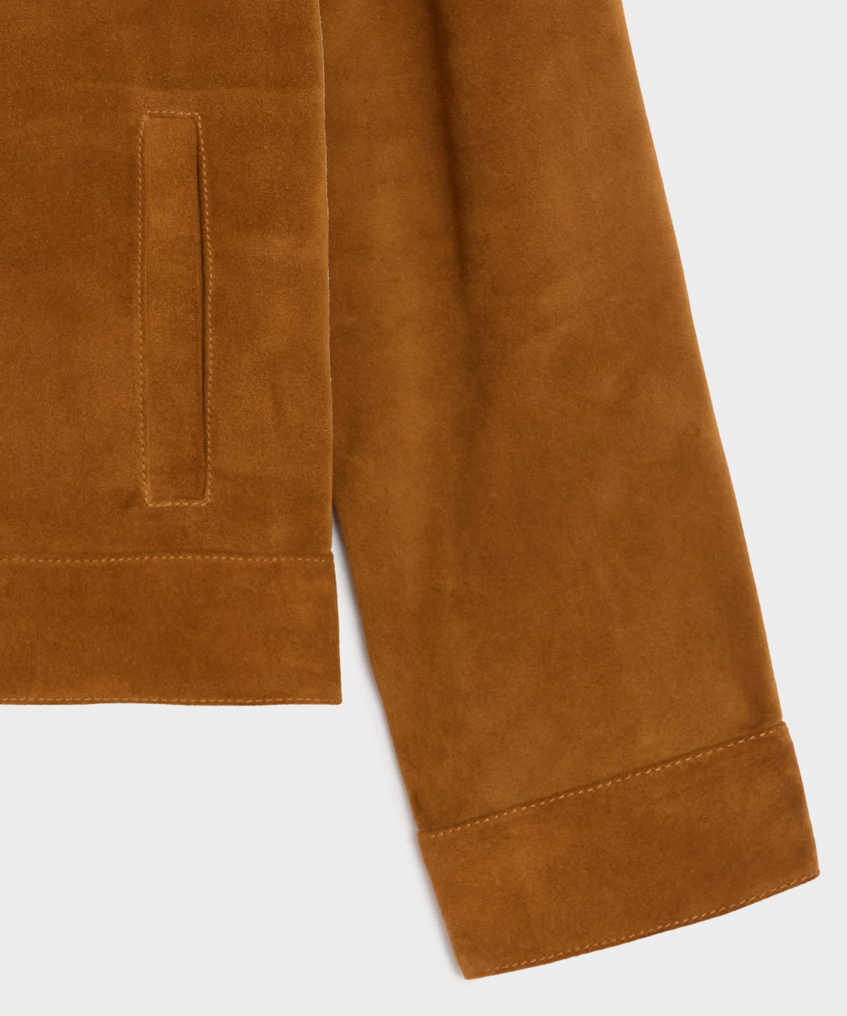 Todd Snyder Italian Suede Dylan Jacket - Burnt Caramel