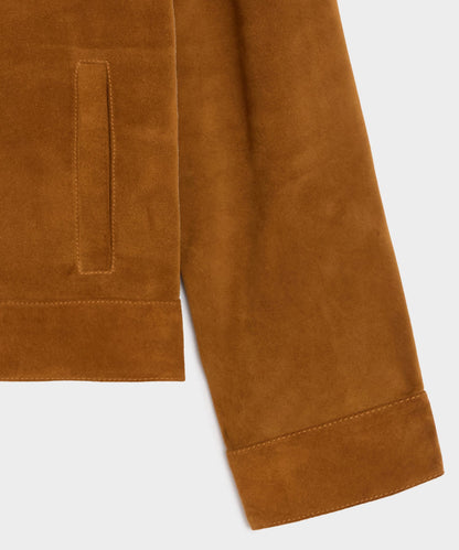 Todd Snyder Italian Suede Dylan Jacket - Burnt Caramel