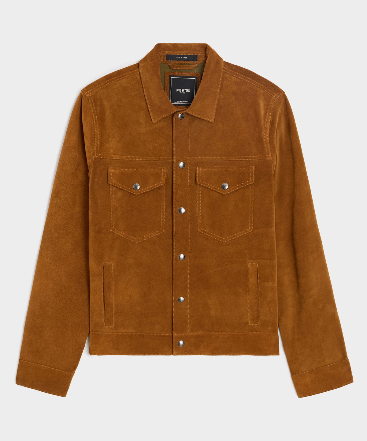 Todd Snyder Italian Suede Dylan Jacket - Burnt Caramel