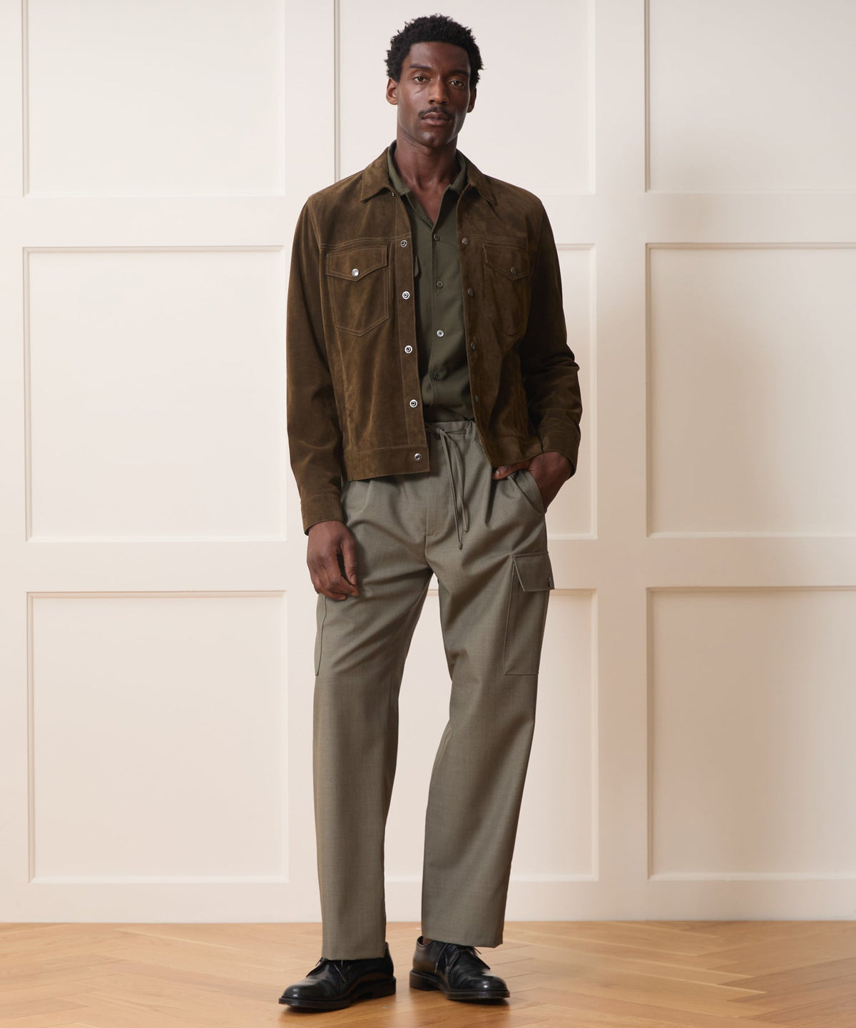 Todd Snyder Italian Suede Dylan Jacket - Olive