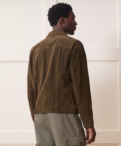 Todd Snyder Italian Suede Dylan Jacket - Olive