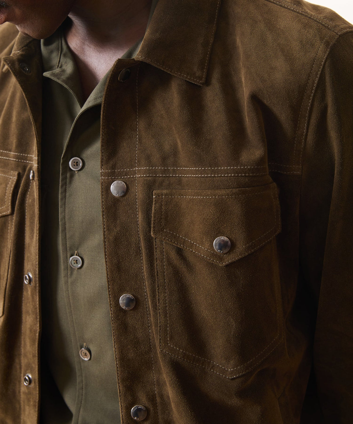 Todd Snyder Italian Suede Dylan Jacket - Olive