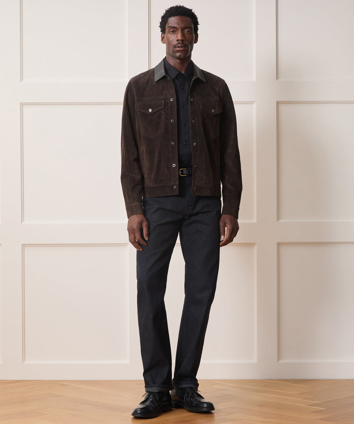 Todd Snyder Italian Suede Dylan Jacket - Espresso