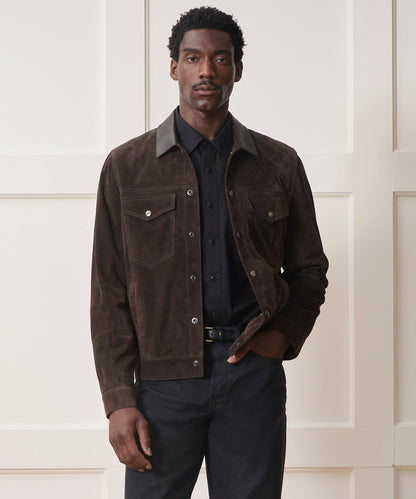 Todd Snyder Italian Suede Dylan Jacket - Espresso