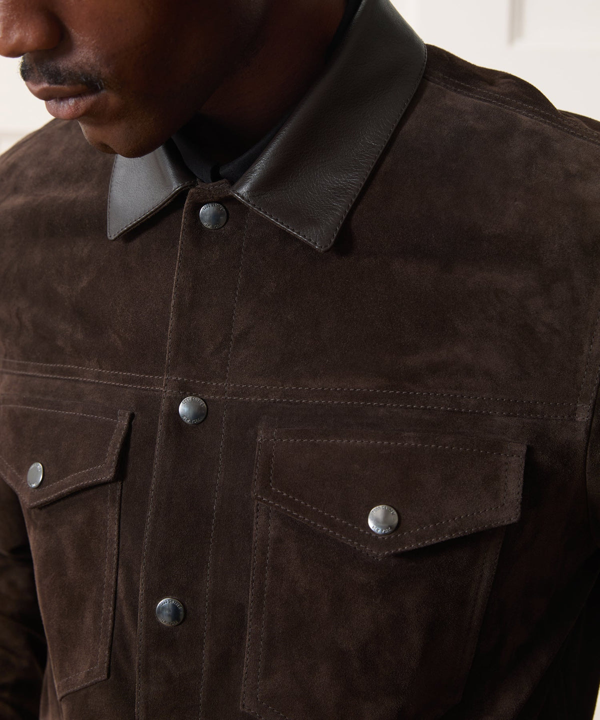 Todd Snyder Italian Suede Dylan Jacket - Espresso