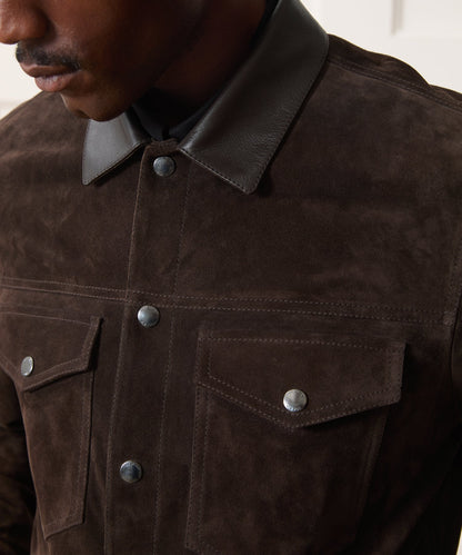 Todd Snyder Italian Suede Dylan Jacket - Espresso