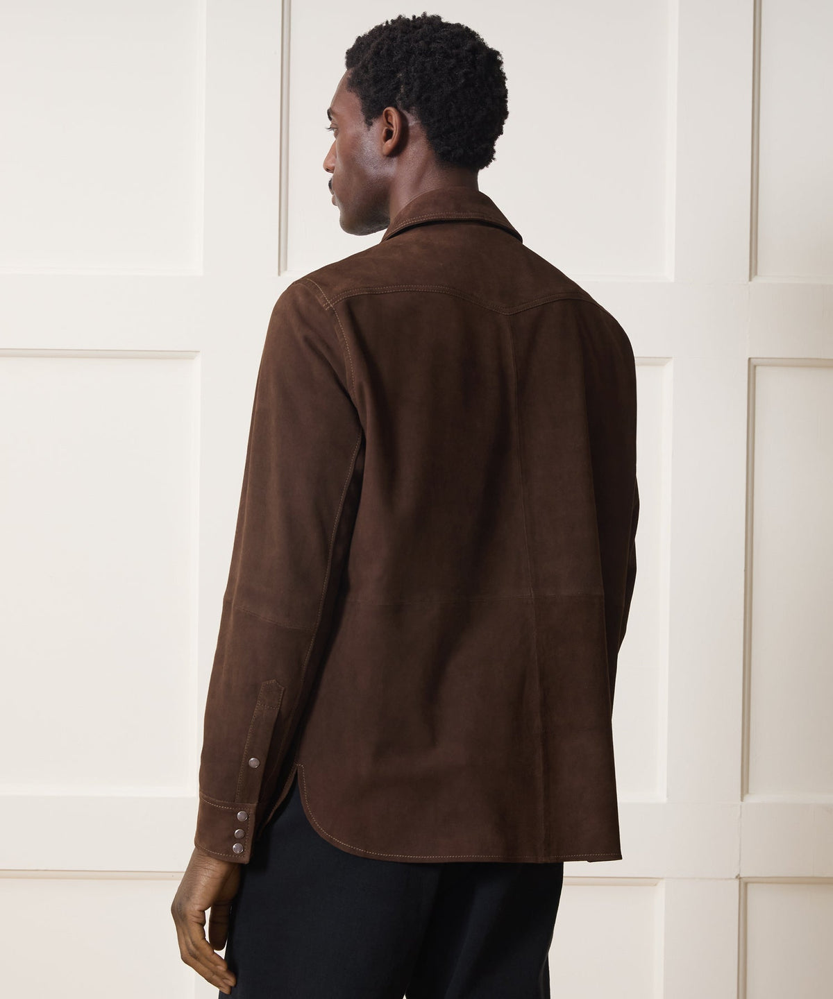Todd Snyder Italian Suede Western Shirt Jacket - Brown