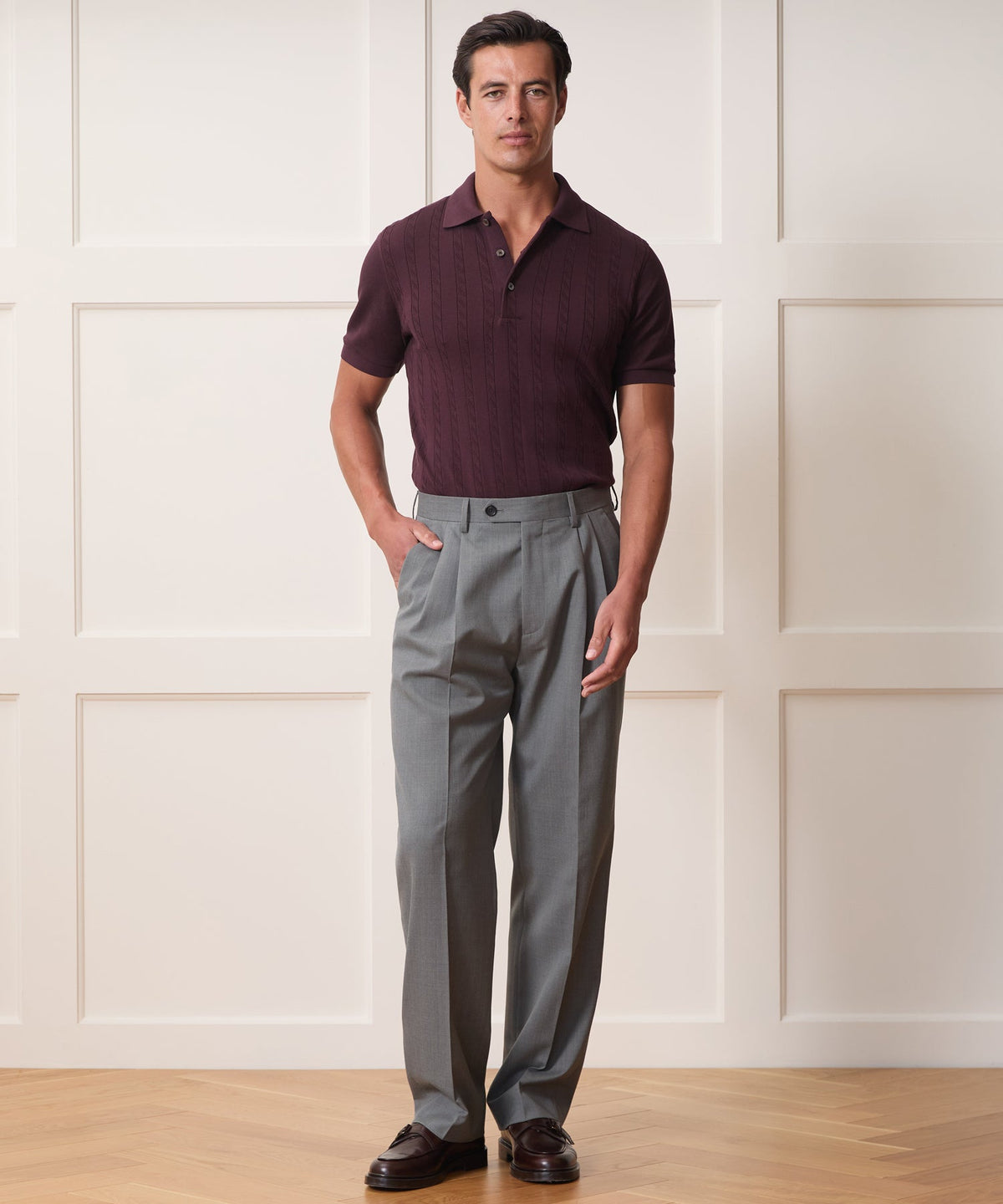 Todd Snyder Italian Gabardine Wythe Trouser - Light Grey