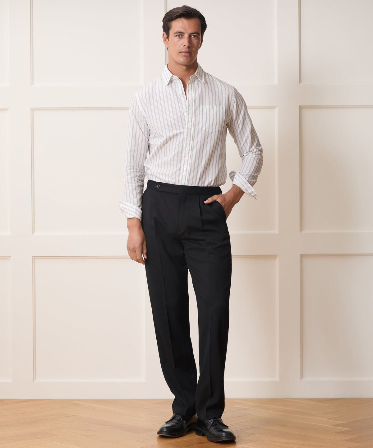 Todd Snyder Italian Gabardine Side Tab Trouser - Black