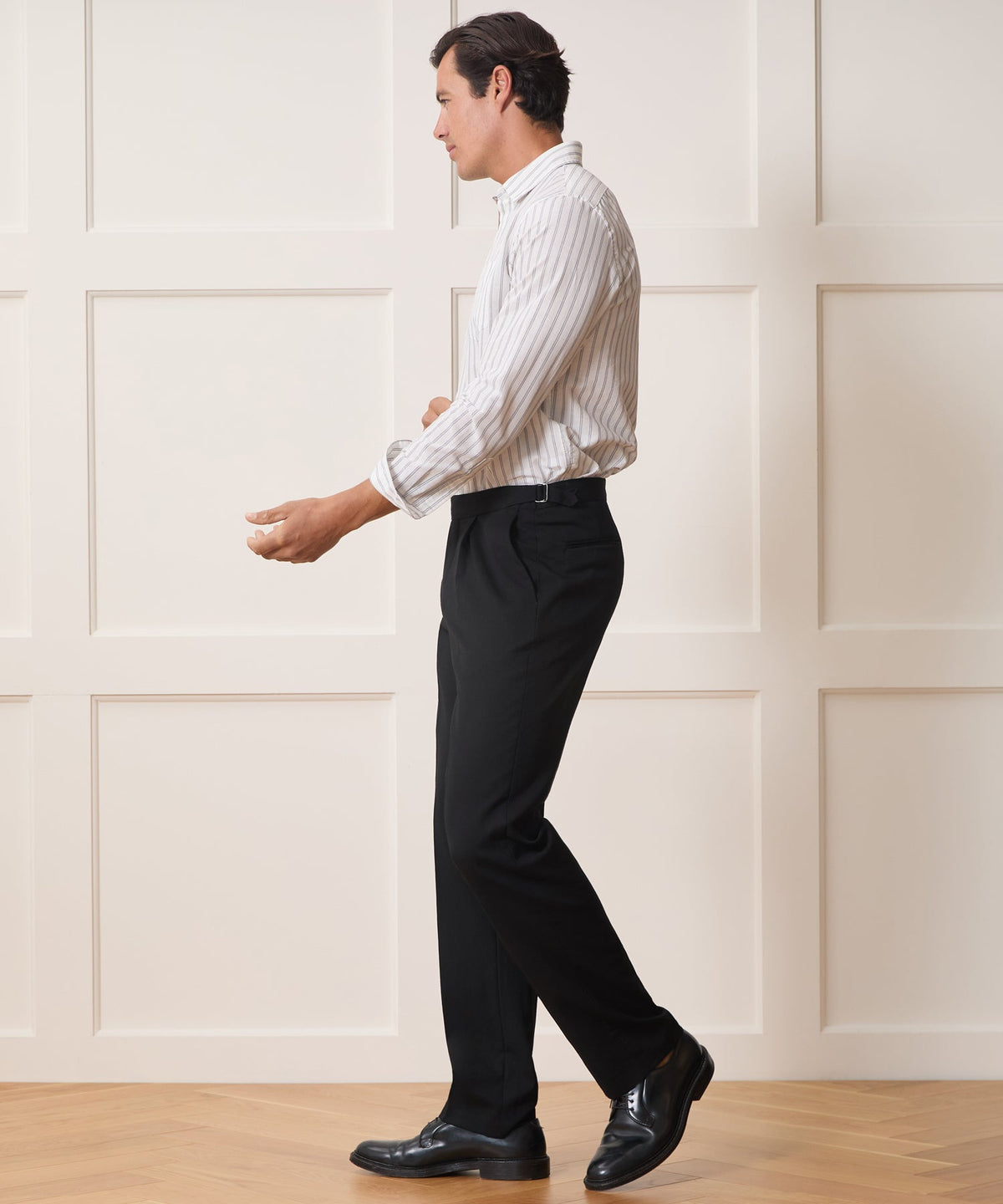 Todd Snyder Italian Gabardine Side Tab Trouser - Black