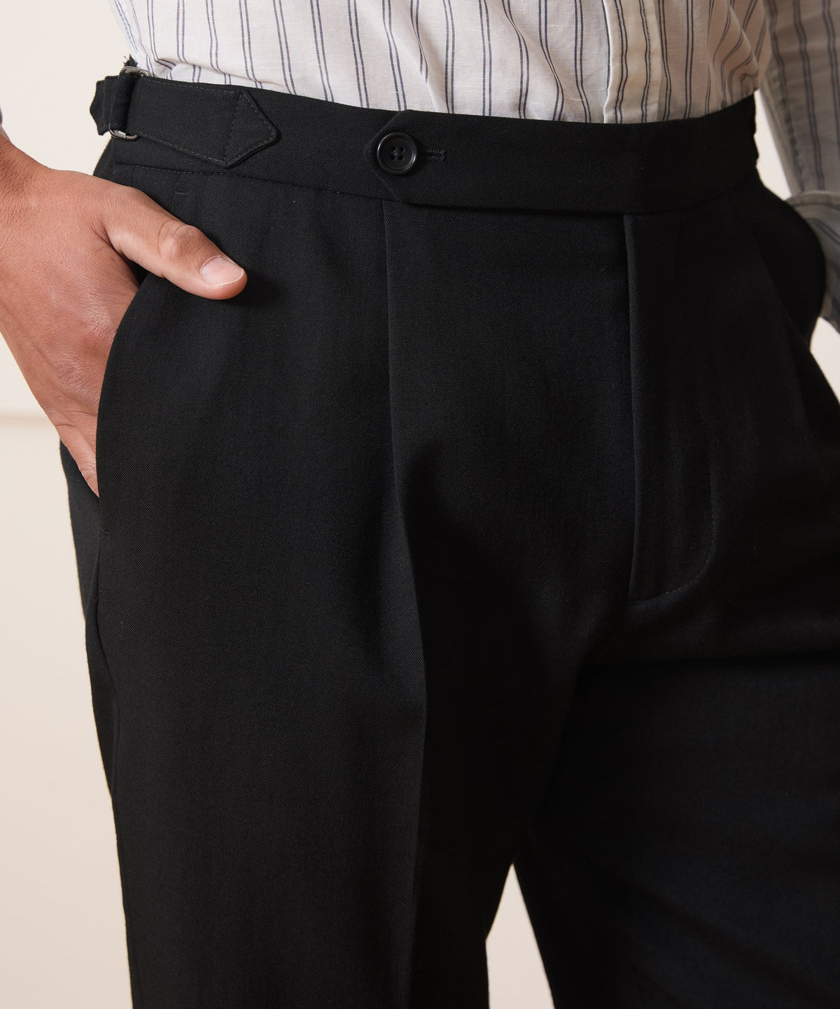 Todd Snyder Italian Gabardine Side Tab Trouser - Black