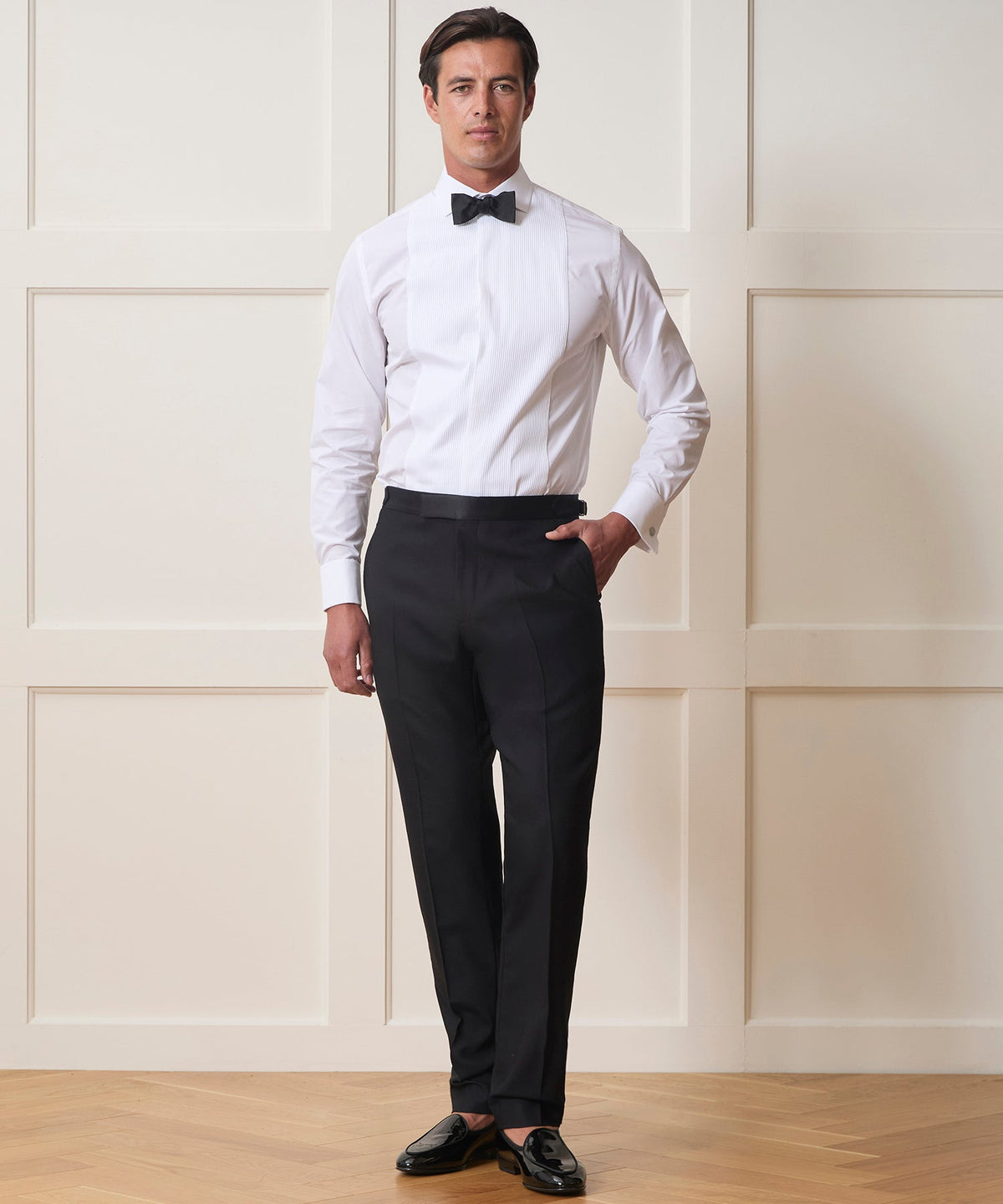 Todd Snyder Slim Italian Wool Tuxedo Trouser - Black