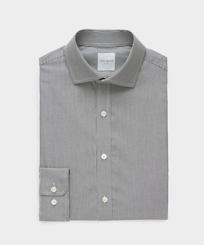 Todd Snyder Cotton Spread Collar Dress Shirt - Black