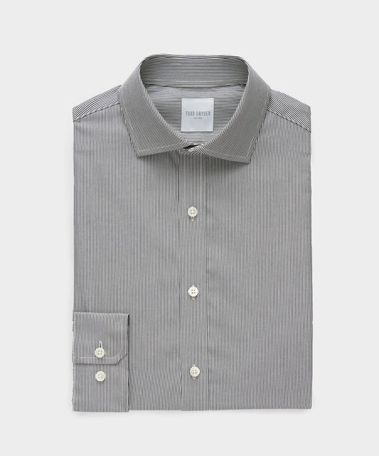 Todd Snyder Cotton Spread Collar Dress Shirt - Black