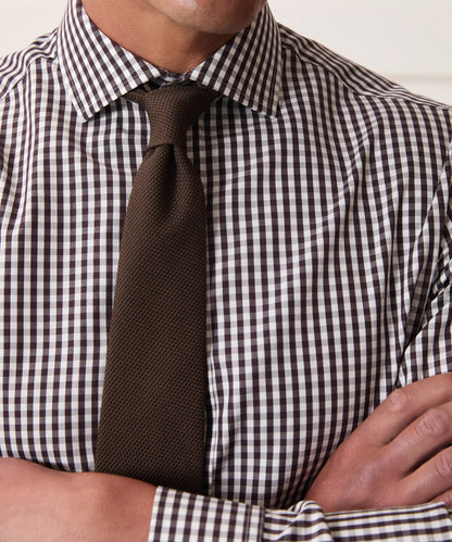 Todd Snyder Cotton Spread Collar Dress Shirt - Burgundy