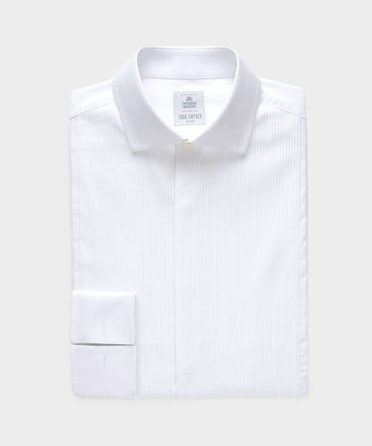 Todd Snyder Plissé Tuxedo Shirt - White