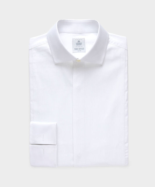 Todd Snyder Plissé Tuxedo Shirt - White