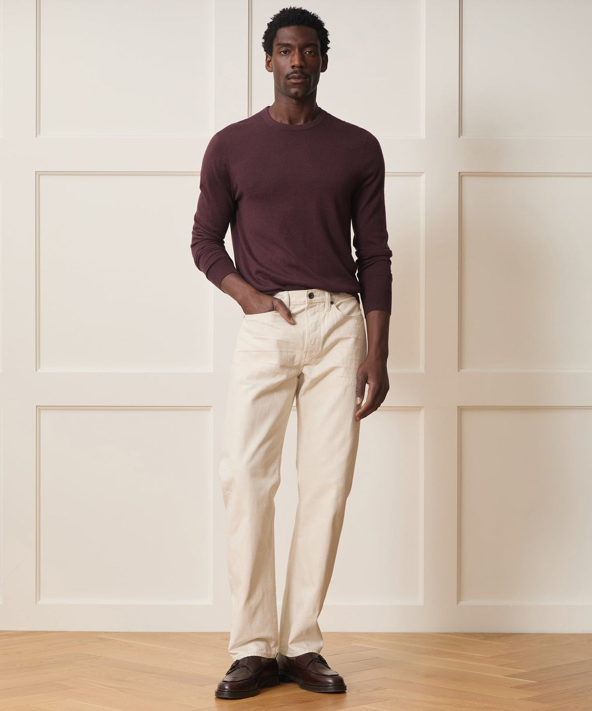 Todd Snyder Silk-Cashmere Crewneck Sweater - Raisin
