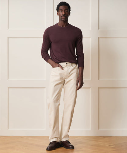 Todd Snyder Silk-Cashmere Crewneck Sweater - Raisin