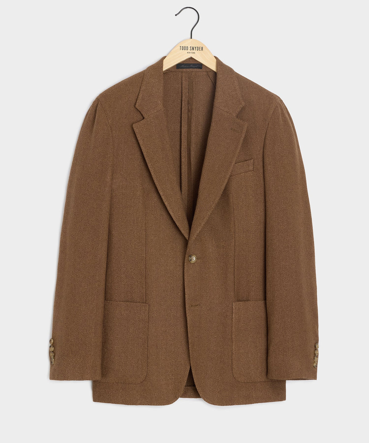 Todd Snyder Italian Herringbone Sport Coat - Straw