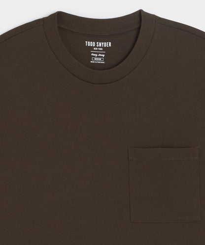 Todd Snyder Boxy Jersey Tee - Espresso Bean