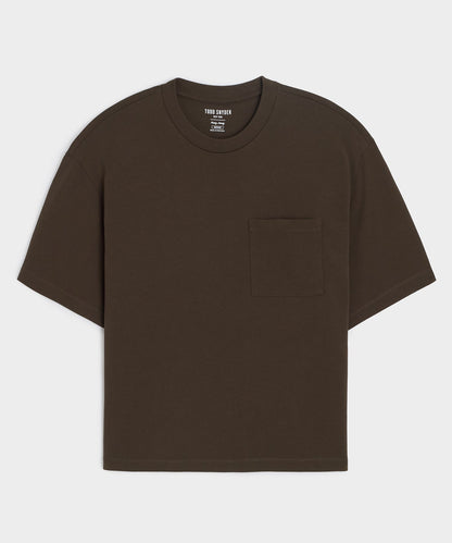 Todd Snyder Boxy Jersey Tee - Espresso Bean