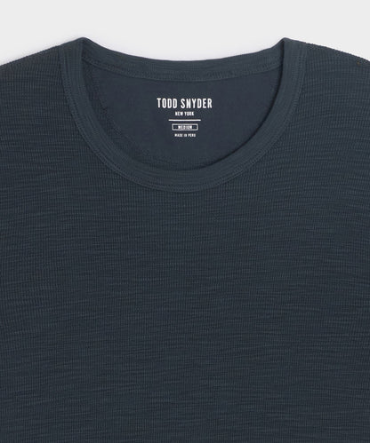 Todd Snyder Lightweight Mini Waffle Tee - Navy Batik