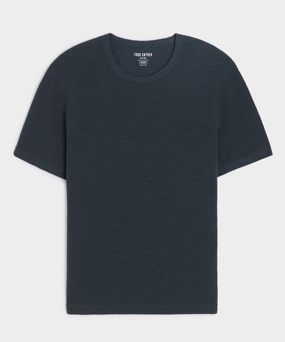 Todd Snyder Lightweight Mini Waffle Tee - Navy Batik