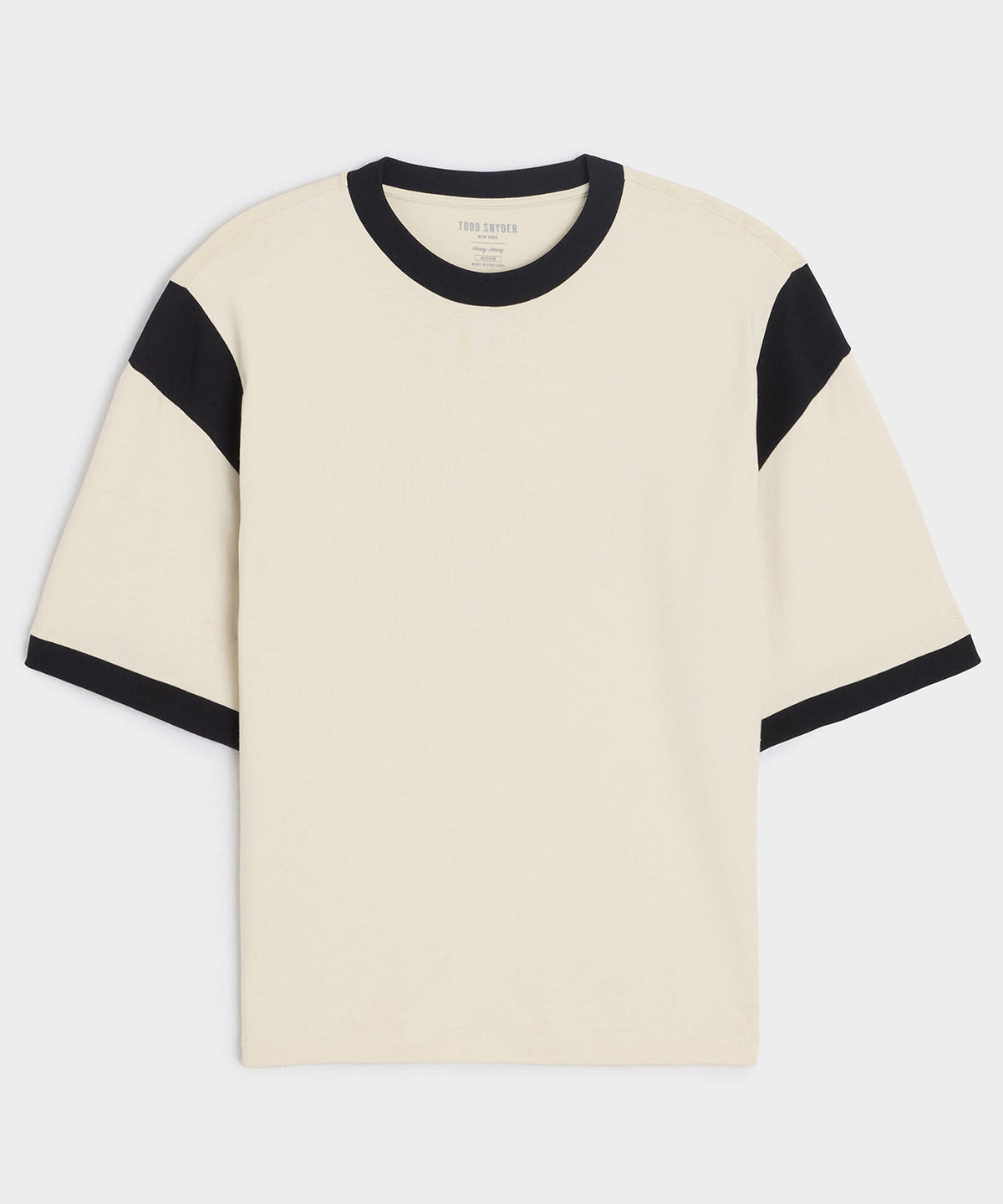 Todd Snyder Collegiate Jersey Ringer Tee - Chalk