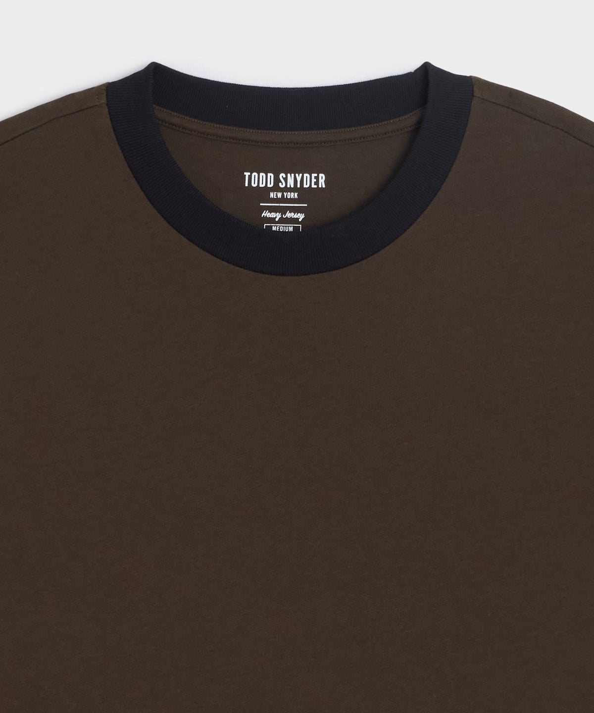 Todd Snyder Collegiate Jersey Ringer Tee - Espresso Bean
