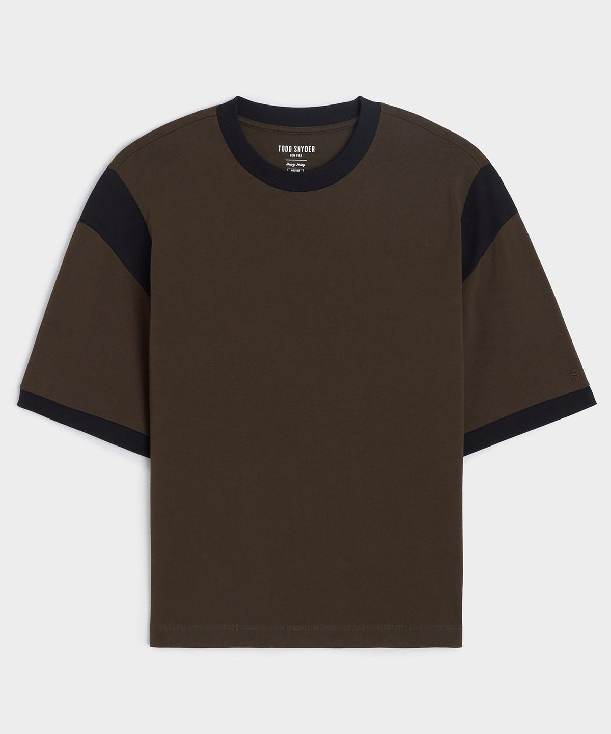 Todd Snyder Collegiate Jersey Ringer Tee - Espresso Bean