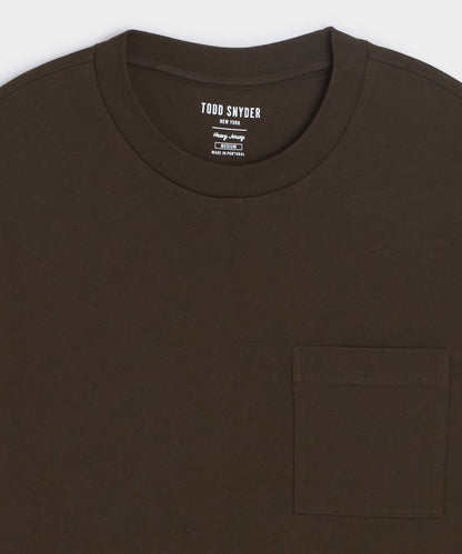 Todd Snyder Boxy Jersey Tee - Espresso Bean