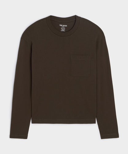 Todd Snyder Boxy Jersey Tee - Espresso Bean