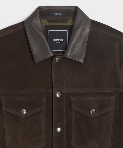Todd Snyder Italian Suede Dylan Jacket - Espresso