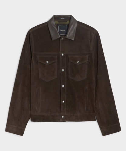 Todd Snyder Italian Suede Dylan Jacket - Espresso