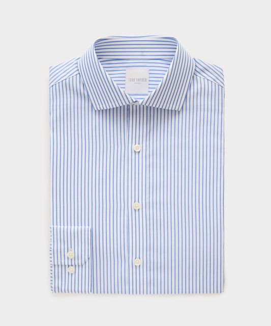 Todd Snyder Cotton Spread Collar Dress Shirt - Blue
