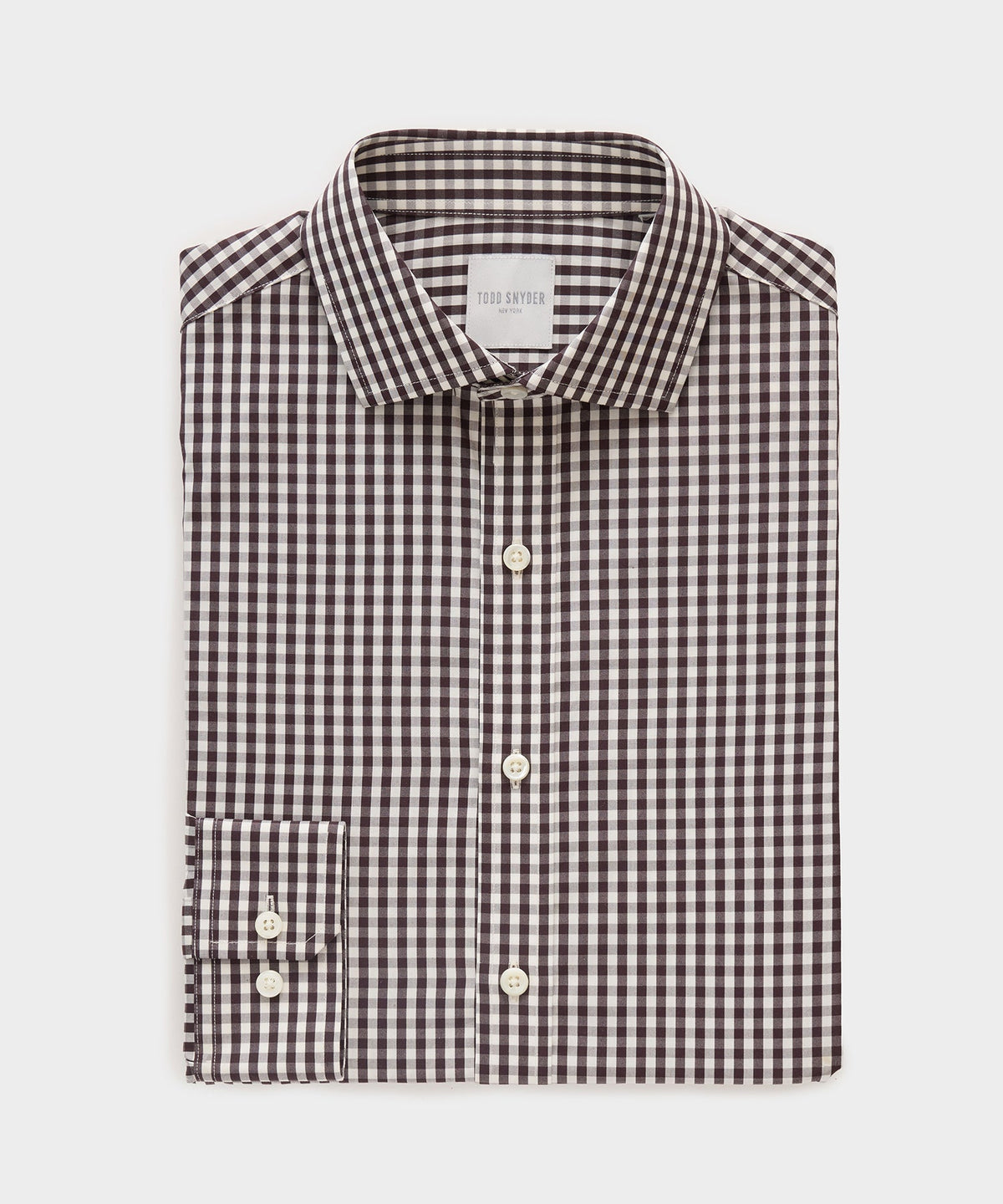 Todd Snyder Cotton Spread Collar Dress Shirt - Burgundy