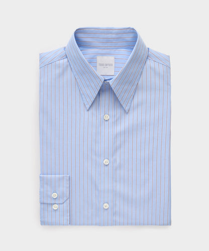 Todd Snyder Poplin Long Point Collar Dress Shirt - Blue