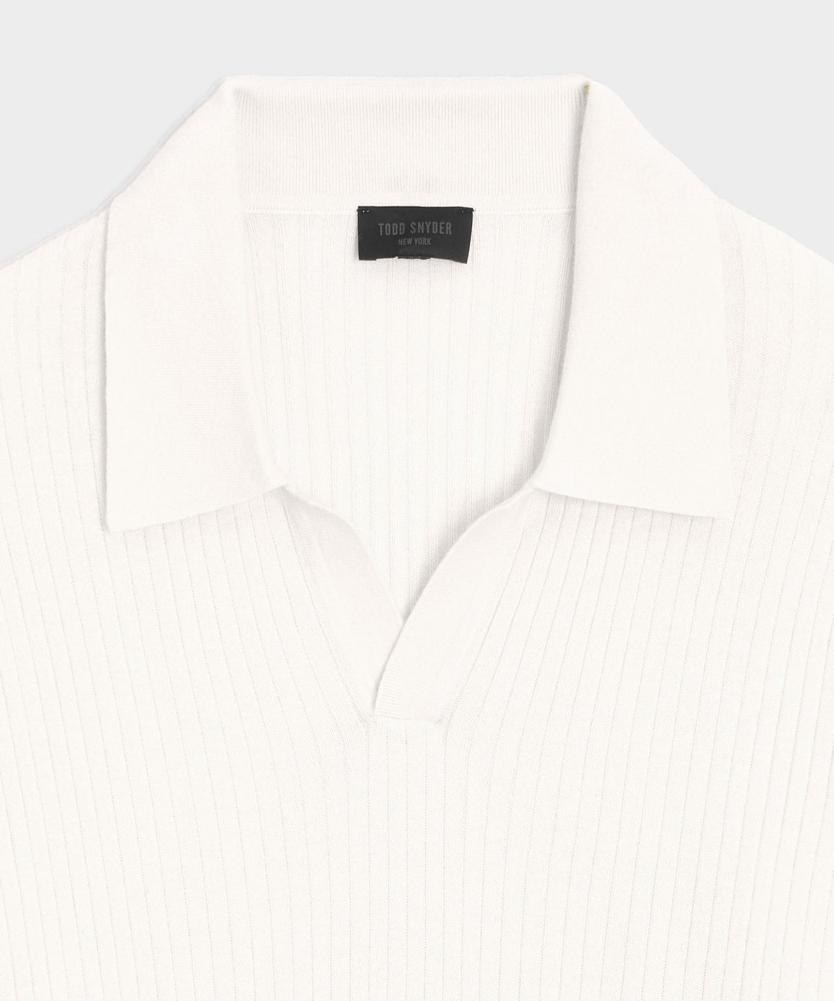Todd Snyder Silk-Cashmere Ribbed Montauk Sweater Polo - Bisque