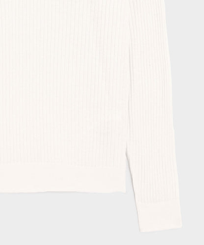 Todd Snyder Silk-Cashmere Ribbed Montauk Sweater Polo - Bisque